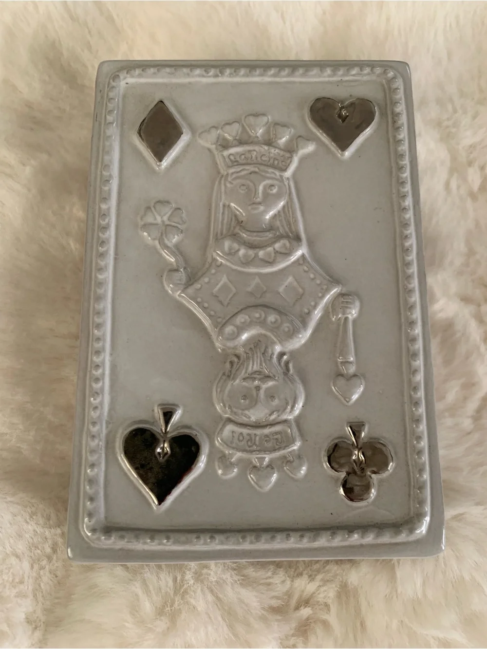 Jonathan Adler ceramic playing card case